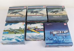 Six Hobbymaster Air Power Series model Aircraft,