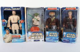 Four Star Wars Attack of the Clones 12 inch Action Figures Dolls Boxed.