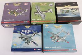 Five Corgi 1:72 scale Aviation Archive Limited Edition Fighter Aircraft,