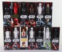 Thirteen Modern Star Wars Titans 12 inch Action Figures Dolls Boxed Hasbro.