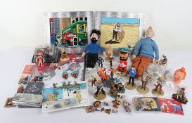 Large Quantity of TinTin Toys and Ephemera.