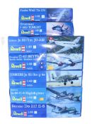 Seven Revell 1:48 scale plastic model Aircraft kits,
