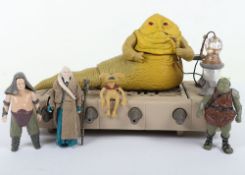 Vintage Star Wars Jabba the Hutt Playset with figures.