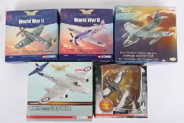 Five Corgi 1:72 scale Fighter Aircraft,