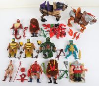 Quantity of Vintage Masters of the Universe He-Man figures all complete.