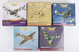 Five Corgi 1:72 scale Aviation Archive Limited Edition Fighter Aircraft,