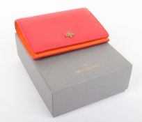 Mulberry Tree Slim Nappa Hibiscus/Mandarin Purse