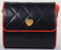 Vintage Black & Red Quilted Escada Shoulder Bag