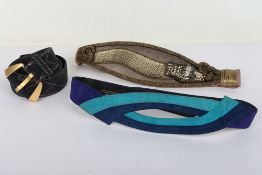 Three Vintage Belts - Carolyn Tanner, Esacada, Charles Jourdan