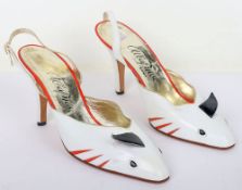 Italian Leather Heels in the style of a Shark - UK Size 6/EU39