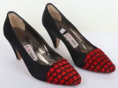ESCADA black with red tweed on tip