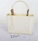 Dior Bag - Gold Hardware - Cream Yellow Leather