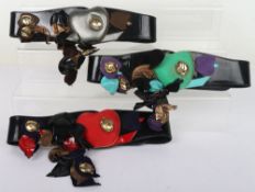Three Helene Angeli Apple Belts