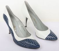 Roland Pierre Navy and White Heels