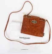 Russell & Bromley Brown Croc/Snake Style Leather Mini Shoulder Bag