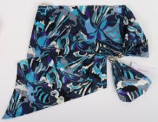 Emilio Pucci Blue/Multi Scarf Purse