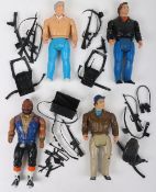Four Vintage Galoob The A-Team figures.