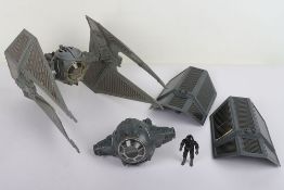 Two Vintage Star Wars Vehicles Darth Vader’s Tie Fighter and Imperial Tie Interceptor Kenner.