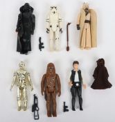 Seven Vintage Star Wars First loose action figures Kenner,