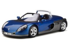 Ottomobile OT748 1:18 Scale Die Cast Renault Spider With Window Sport Blue 1998.