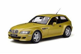 Ottomobile OT866 1:18 Scale Die Cast BMW Z3 M Coupe 3.2 Phoenix Yellow 1999.