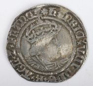 Henry VIII (1509-47), second coinage 1526-44, Groat, Laker bust D