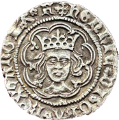 Henry VI (1422-61), First Reign, Pinecone-Mascle Issue, Halfgroat, Calais