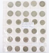 Thirty George V pre 1947 Halfcrowns and Florins