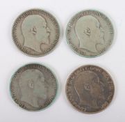 Edward VII (1901-1910), Florins, 1903, 1904, 1907, 1908,