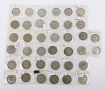 George V & George VI Halfcrowns, 1911-1947 inclusive