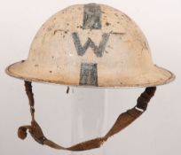 WW2 British Senior Wardens Home Front Steel Helmet: