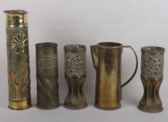 WW1 Trench Art Shell Cases