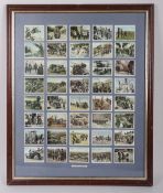Framed set of WW1 Imperial German Military Cards
