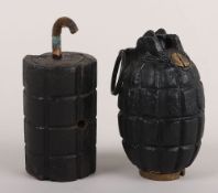 Inert WW1 British Mills and Battye Grenades