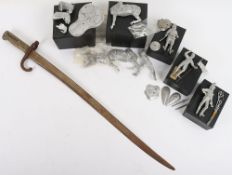 French Chassepot Bayonet and Metal Figures