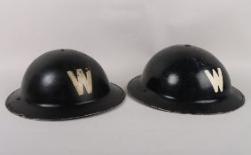 WW2 Home Front Wardens Steel Helmets