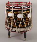 British 1st Bn Northamptonshire Regiment Regimental Drum Made into a Side Table
