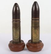 WW1 Trench Art Pair of Pom-Pom Rounds