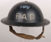 WW2 British First Aid Post  Home Front Steel Helmet