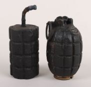 Inert WW1 British Mills and Battye Grenades