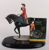 HRH Queen Elizabeth II on Horseback Country Artists Trooping the Colour Figure