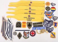 Civil Defence Armbands and US Badges: