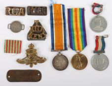 A Great War pair of medals to a recipient who served in the Kent Royal Garrison Artillery (TF)