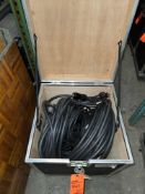 Lot of (2) 100 foot 19 pin multi cable with break in and break out and protective case