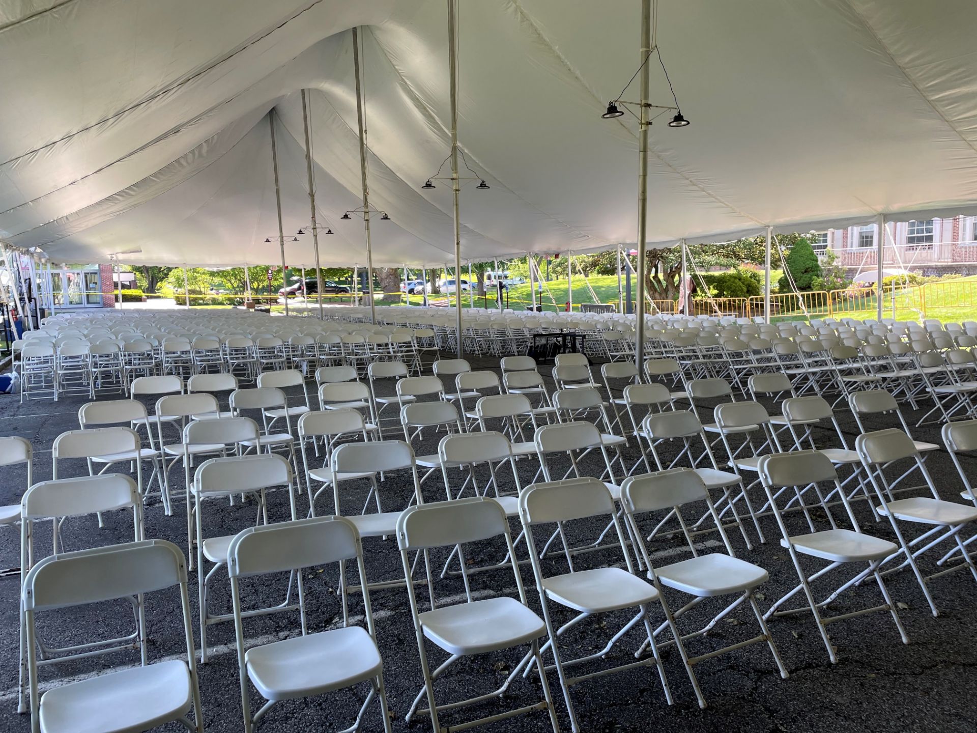 60ft X 140ft White High Peak tent, TOP ONLY, (Grade C plus)