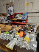 Assorted Gaskets/ Brackets/Nuts/ Bolts/Bearings, Uncut Keys/Air Storage Tanks/Hedge Trimmer Blades/U