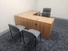 Wood Desk/Chairs