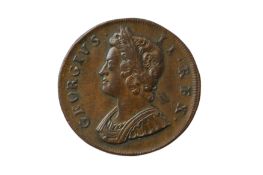 GEORGE II (1727 - 1760), 1729 HALFPENNY.