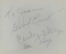 Autograph Album.- Incl. The Three Stooges