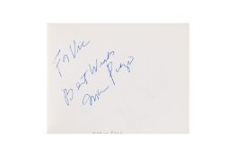 From a Gentleman's Collection. Autograph Album Incl. Genesis